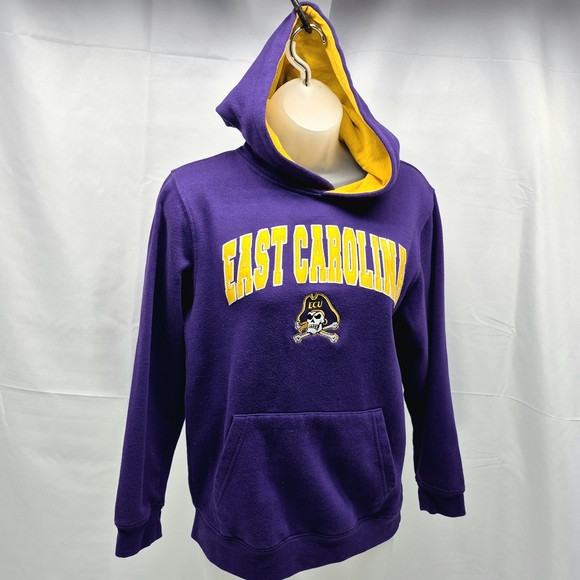 Starter Athletics ECU Pirates Arch Logo Pullover Hoodie Youth M 12-14 Purple - Picture 4 of 10